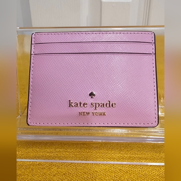 Kate Spade ♠️ Madison Saffiano Leather Cardholder in Berry Crea - Picture 1 of 5